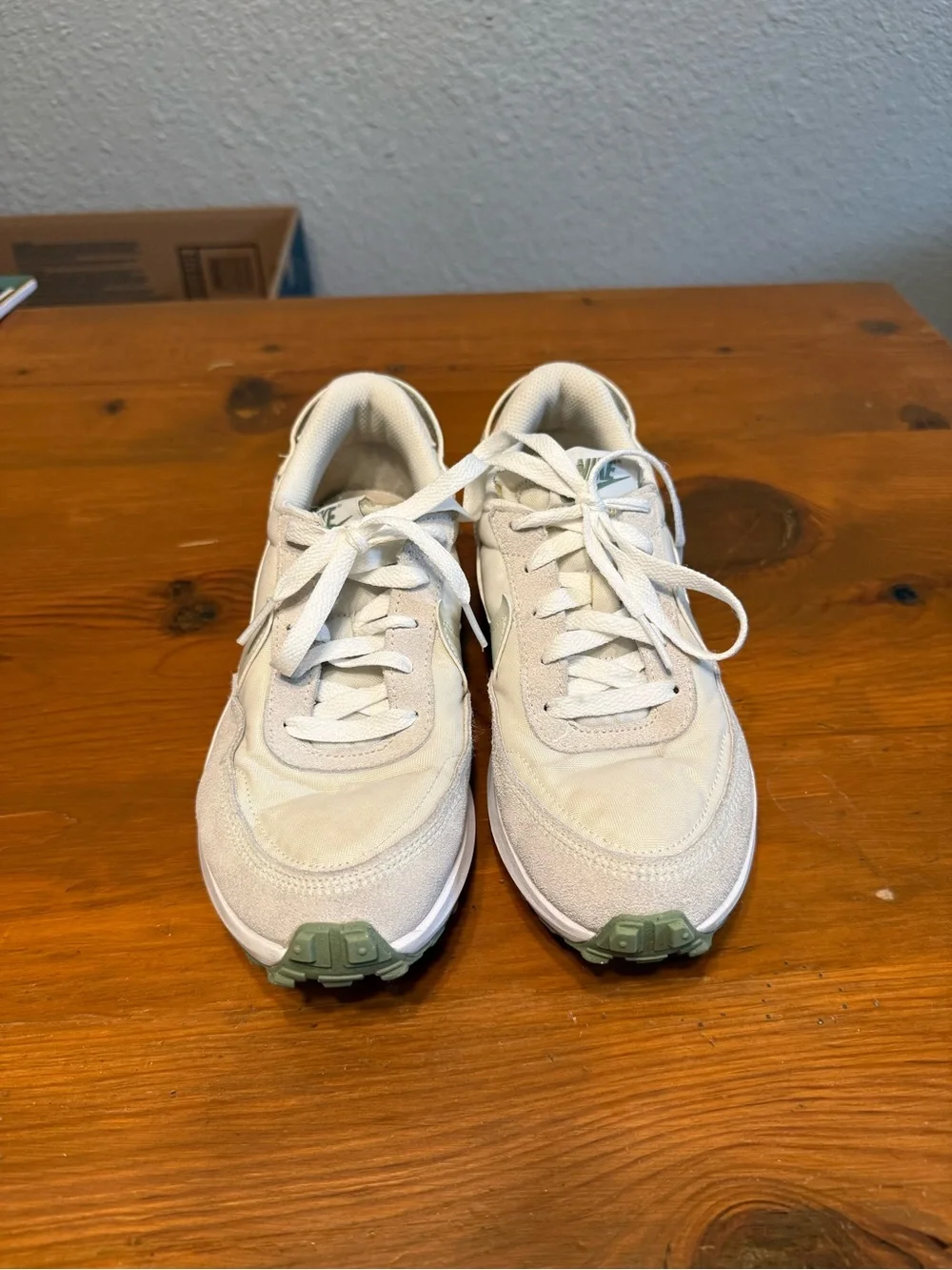 Nike Women's Cream and White Sneakers